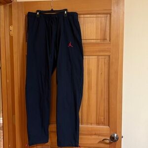 Jordan Black Joggers with Red Accent